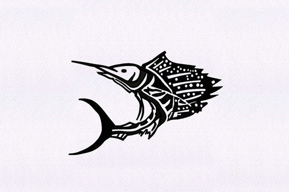 Black Bony Fish Design