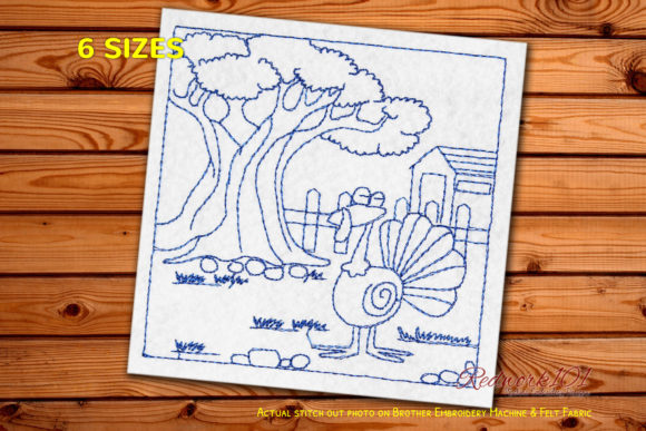 Happy Cartoon Turkey Redwork: A Designer’s Review