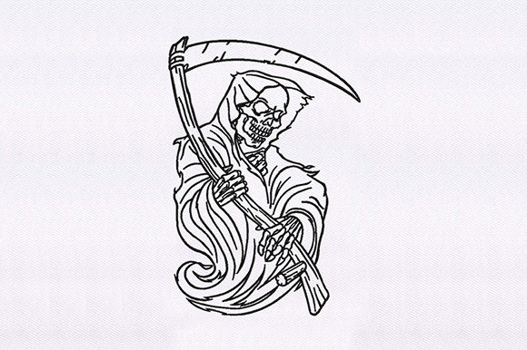 Skeletal Grim Reaper Embroidery Review
